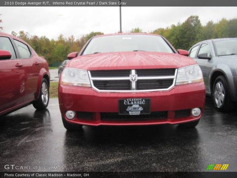 Inferno Red Crystal Pearl / Dark Slate Gray 2010 Dodge Avenger R/T