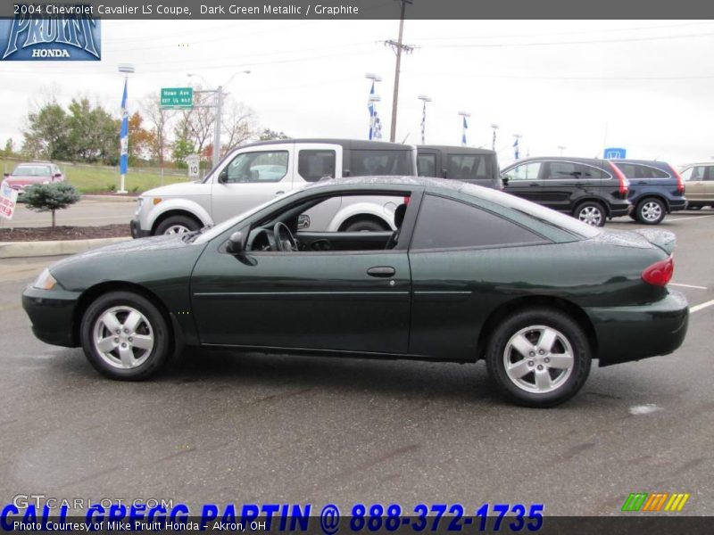 Dark Green Metallic / Graphite 2004 Chevrolet Cavalier LS Coupe