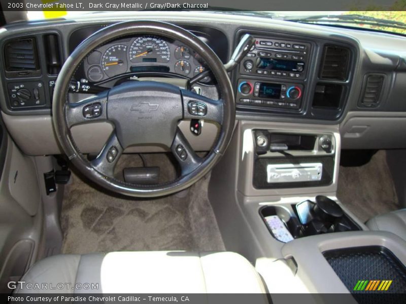 Dark Gray Metallic / Gray/Dark Charcoal 2003 Chevrolet Tahoe LT