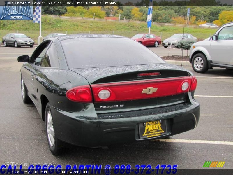 Dark Green Metallic / Graphite 2004 Chevrolet Cavalier LS Coupe