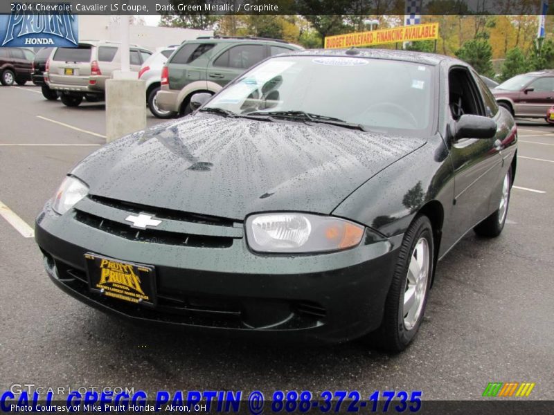 Dark Green Metallic / Graphite 2004 Chevrolet Cavalier LS Coupe