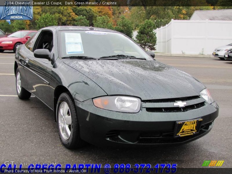 Dark Green Metallic / Graphite 2004 Chevrolet Cavalier LS Coupe