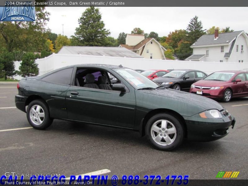 Dark Green Metallic / Graphite 2004 Chevrolet Cavalier LS Coupe