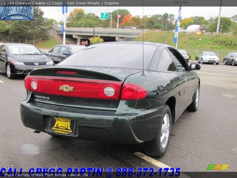 Dark Green Metallic / Graphite 2004 Chevrolet Cavalier LS Coupe
