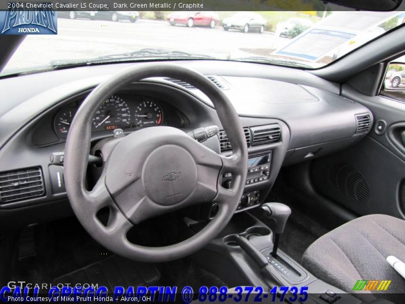 Dark Green Metallic / Graphite 2004 Chevrolet Cavalier LS Coupe