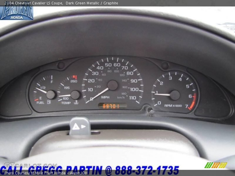 Dark Green Metallic / Graphite 2004 Chevrolet Cavalier LS Coupe