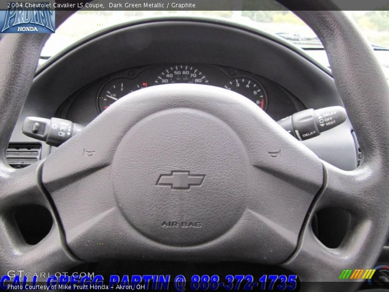 Dark Green Metallic / Graphite 2004 Chevrolet Cavalier LS Coupe