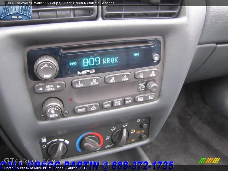 Dark Green Metallic / Graphite 2004 Chevrolet Cavalier LS Coupe