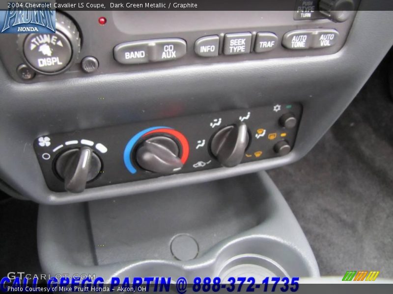Dark Green Metallic / Graphite 2004 Chevrolet Cavalier LS Coupe