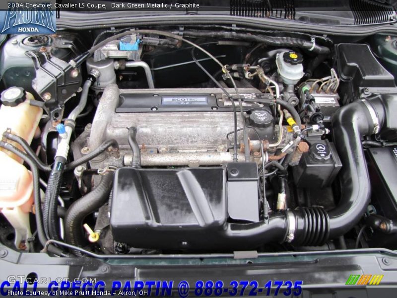 Dark Green Metallic / Graphite 2004 Chevrolet Cavalier LS Coupe