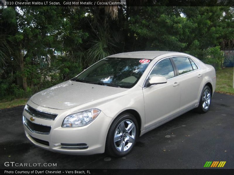Gold Mist Metallic / Cocoa/Cashmere 2010 Chevrolet Malibu LT Sedan