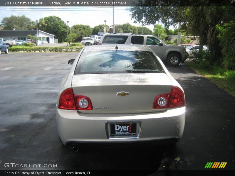 Gold Mist Metallic / Cocoa/Cashmere 2010 Chevrolet Malibu LT Sedan