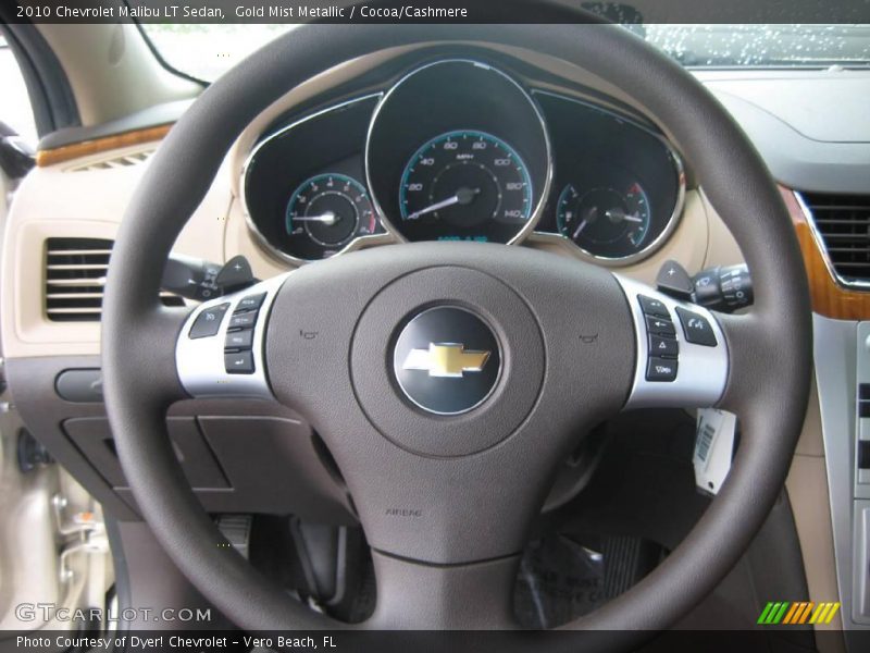 Gold Mist Metallic / Cocoa/Cashmere 2010 Chevrolet Malibu LT Sedan
