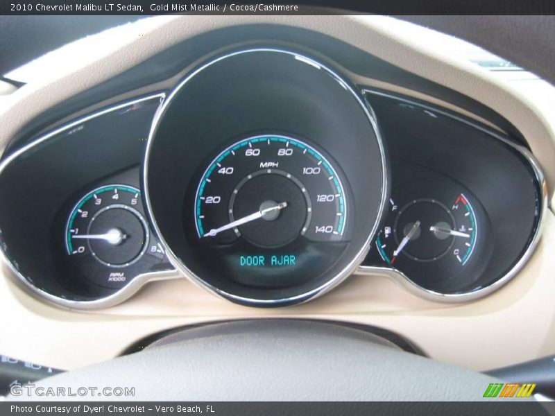 Gold Mist Metallic / Cocoa/Cashmere 2010 Chevrolet Malibu LT Sedan