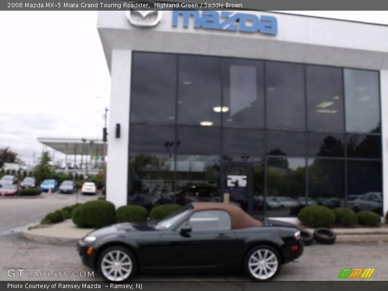 Highland Green / Saddle Brown 2008 Mazda MX-5 Miata Grand Touring Roadster