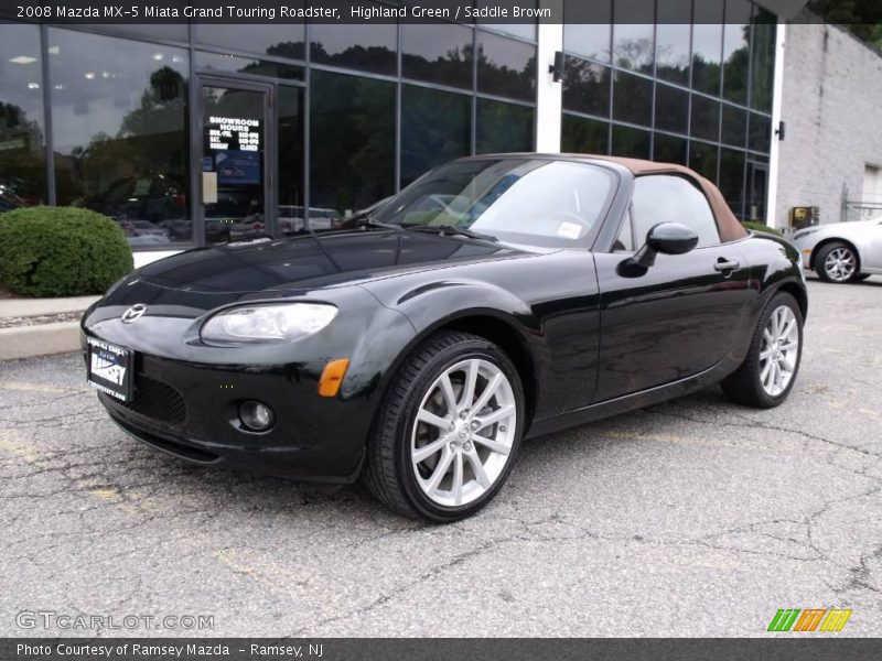 Highland Green / Saddle Brown 2008 Mazda MX-5 Miata Grand Touring Roadster