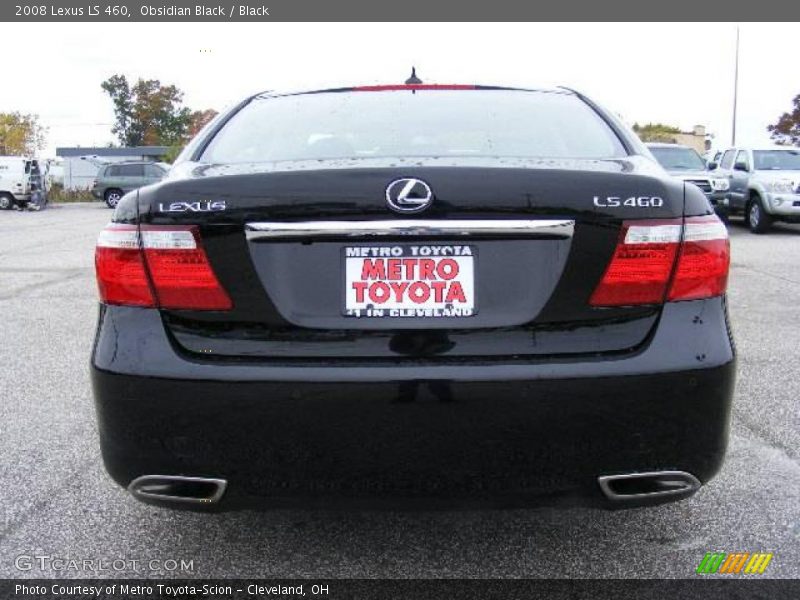 Obsidian Black / Black 2008 Lexus LS 460
