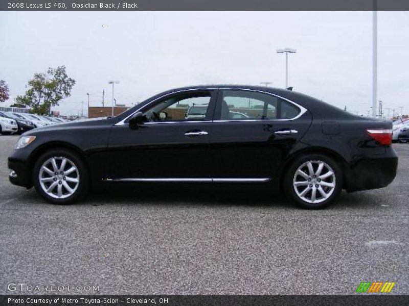 Obsidian Black / Black 2008 Lexus LS 460