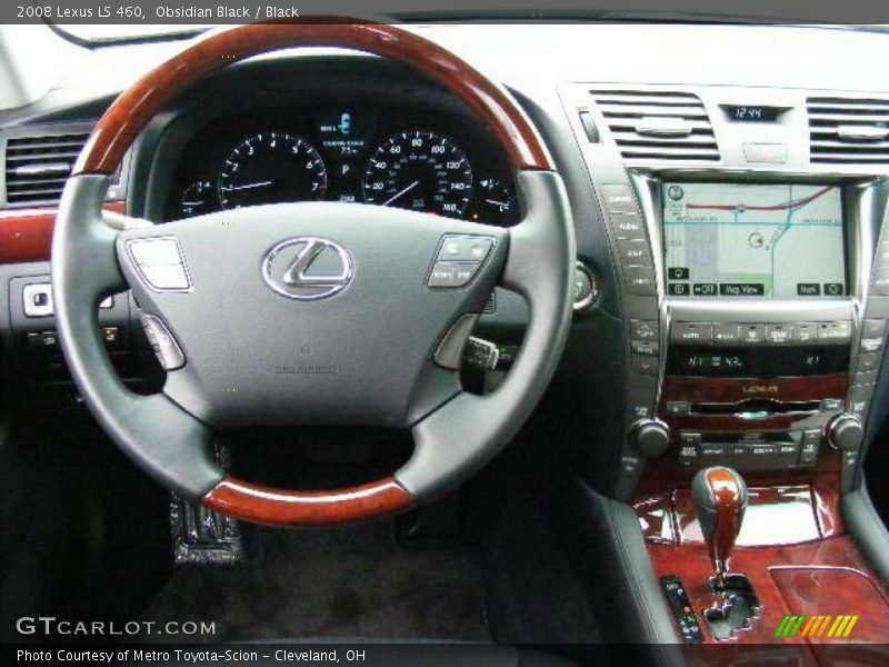 Obsidian Black / Black 2008 Lexus LS 460