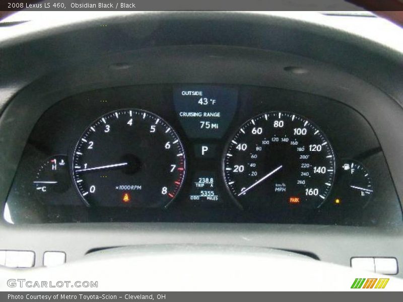 Obsidian Black / Black 2008 Lexus LS 460