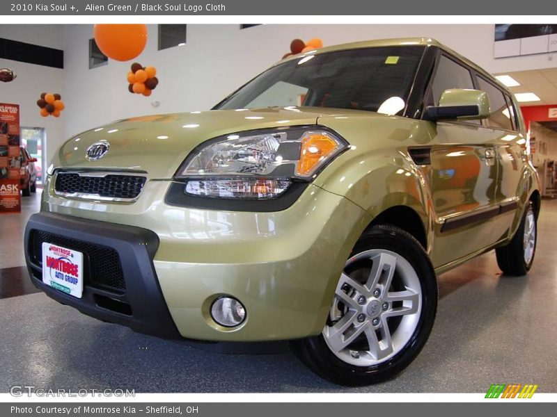 Alien Green / Black Soul Logo Cloth 2010 Kia Soul +