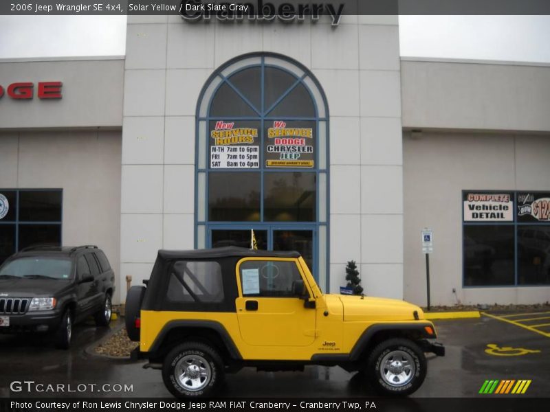 Solar Yellow / Dark Slate Gray 2006 Jeep Wrangler SE 4x4