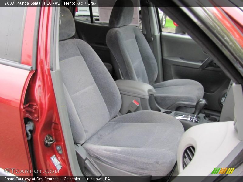 Merlot Red / Gray 2003 Hyundai Santa Fe LX 4WD