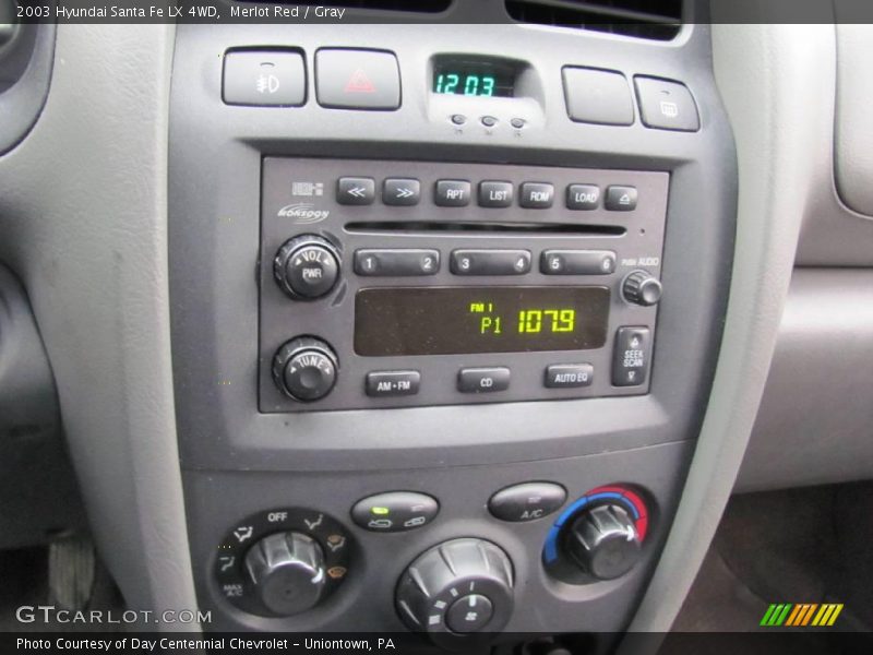 Merlot Red / Gray 2003 Hyundai Santa Fe LX 4WD