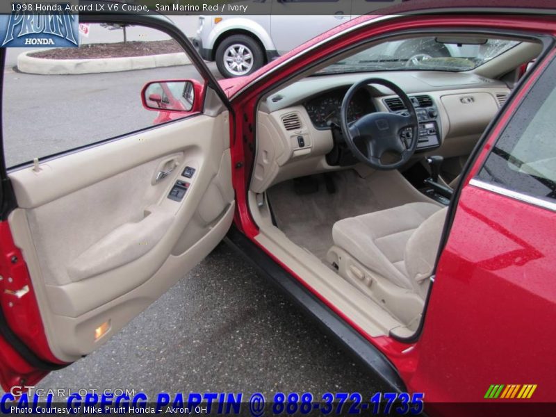 San Marino Red / Ivory 1998 Honda Accord LX V6 Coupe