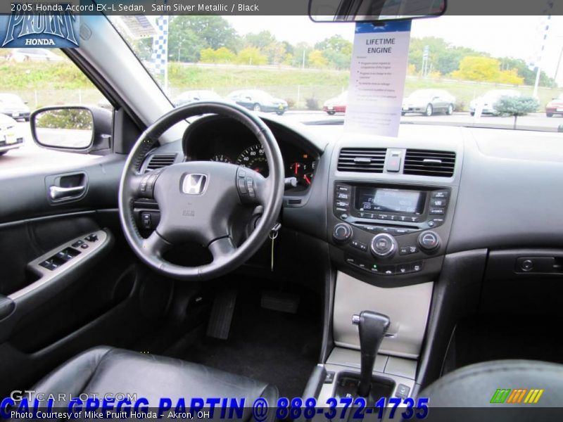 Satin Silver Metallic / Black 2005 Honda Accord EX-L Sedan