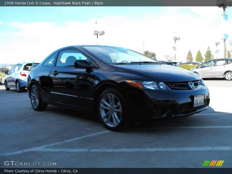 Nighthawk Black Pearl / Black 2008 Honda Civic Si Coupe