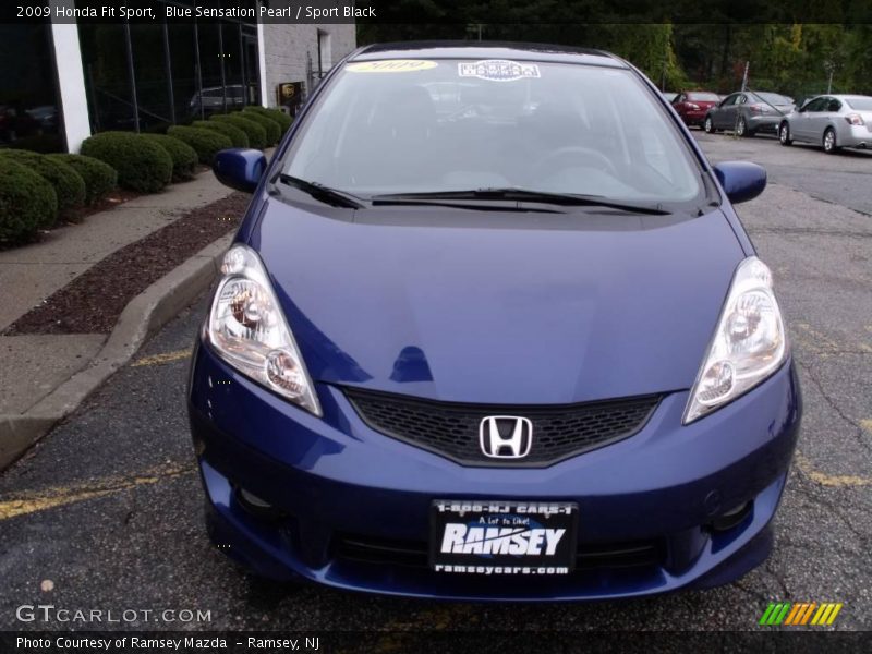 Blue Sensation Pearl / Sport Black 2009 Honda Fit Sport