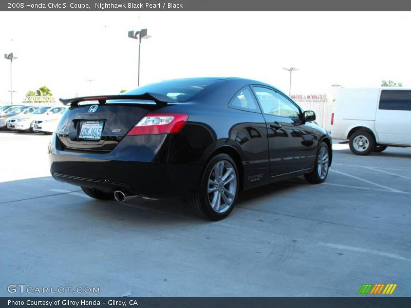 Nighthawk Black Pearl / Black 2008 Honda Civic Si Coupe
