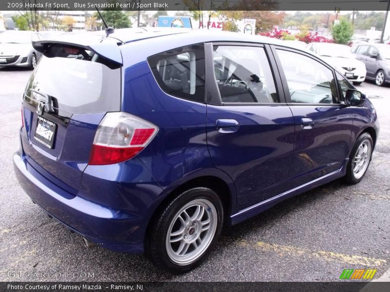 Blue Sensation Pearl / Sport Black 2009 Honda Fit Sport