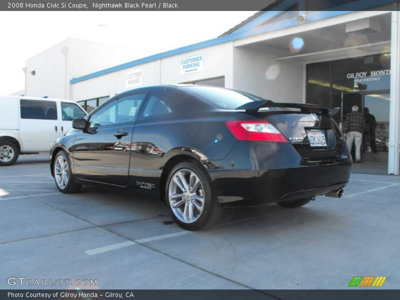 Nighthawk Black Pearl / Black 2008 Honda Civic Si Coupe