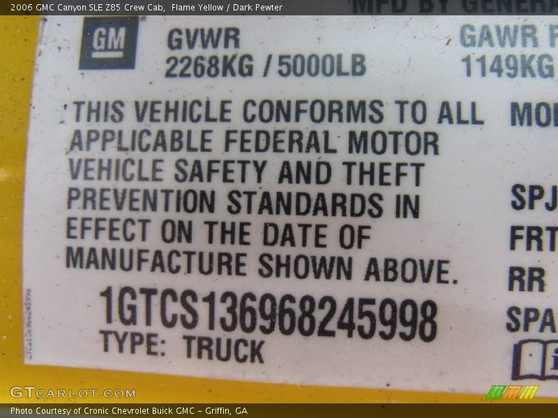 Flame Yellow / Dark Pewter 2006 GMC Canyon SLE Z85 Crew Cab