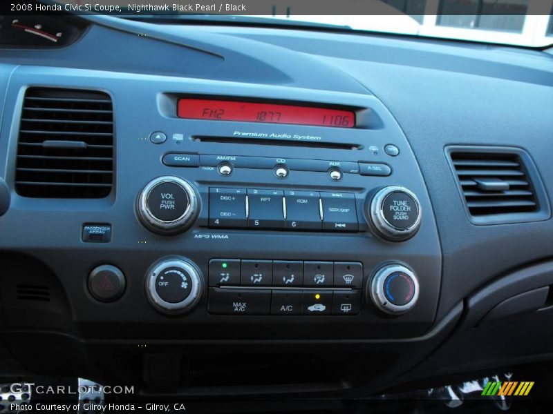 Nighthawk Black Pearl / Black 2008 Honda Civic Si Coupe