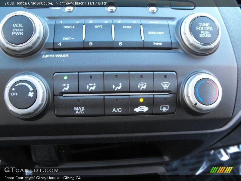 Nighthawk Black Pearl / Black 2008 Honda Civic Si Coupe