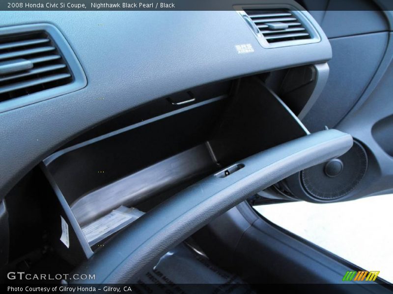 Nighthawk Black Pearl / Black 2008 Honda Civic Si Coupe