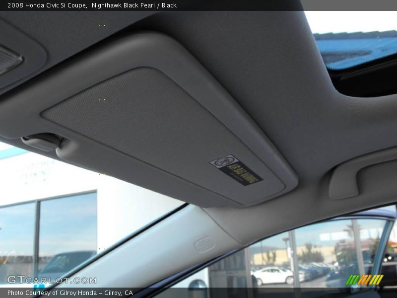 Nighthawk Black Pearl / Black 2008 Honda Civic Si Coupe