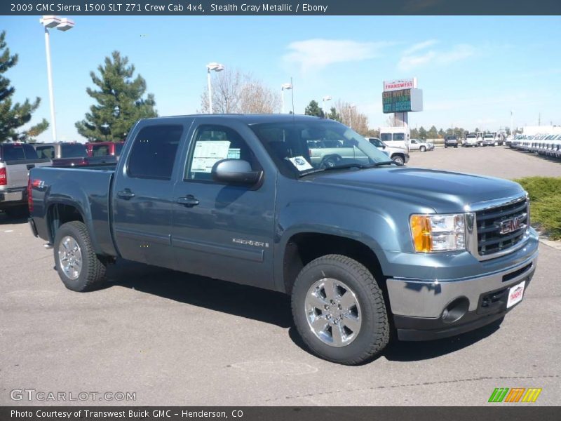 Stealth Gray Metallic / Ebony 2009 GMC Sierra 1500 SLT Z71 Crew Cab 4x4