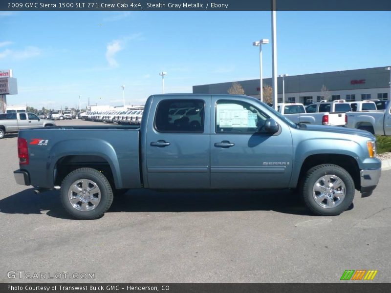 Stealth Gray Metallic / Ebony 2009 GMC Sierra 1500 SLT Z71 Crew Cab 4x4