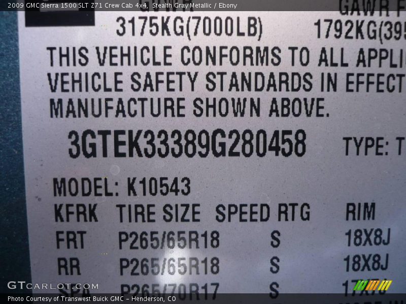 Stealth Gray Metallic / Ebony 2009 GMC Sierra 1500 SLT Z71 Crew Cab 4x4