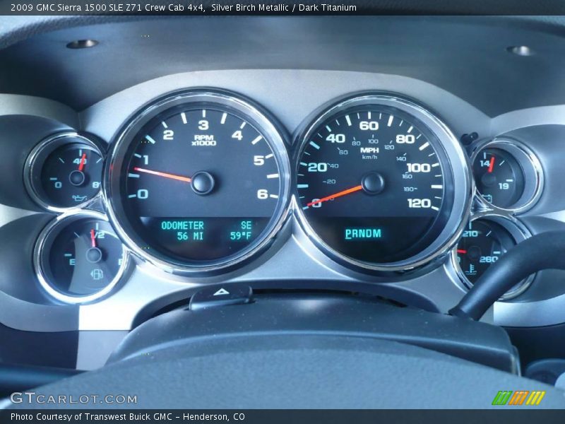 Silver Birch Metallic / Dark Titanium 2009 GMC Sierra 1500 SLE Z71 Crew Cab 4x4