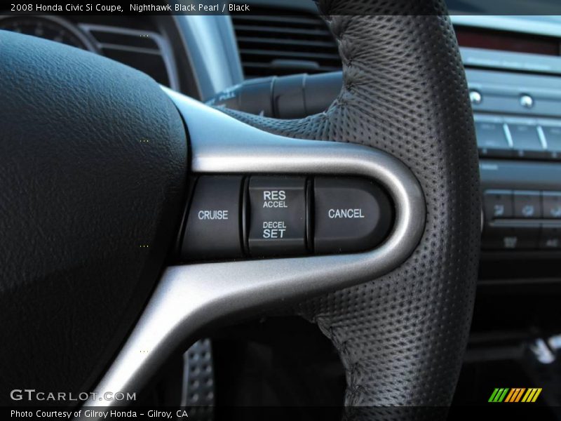 Nighthawk Black Pearl / Black 2008 Honda Civic Si Coupe