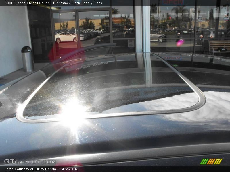 Nighthawk Black Pearl / Black 2008 Honda Civic Si Coupe