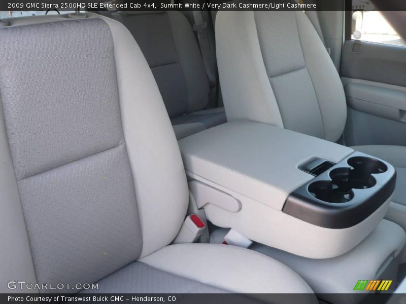 Summit White / Very Dark Cashmere/Light Cashmere 2009 GMC Sierra 2500HD SLE Extended Cab 4x4