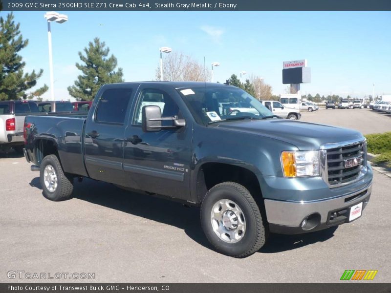 Stealth Gray Metallic / Ebony 2009 GMC Sierra 2500HD SLE Z71 Crew Cab 4x4