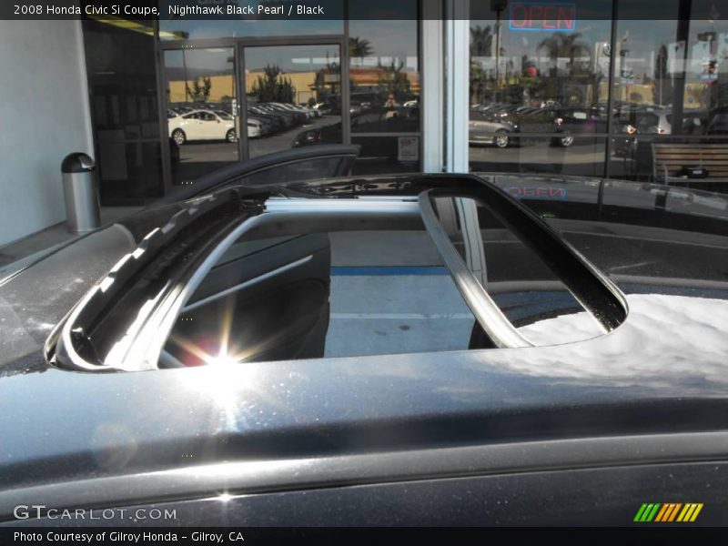 Nighthawk Black Pearl / Black 2008 Honda Civic Si Coupe