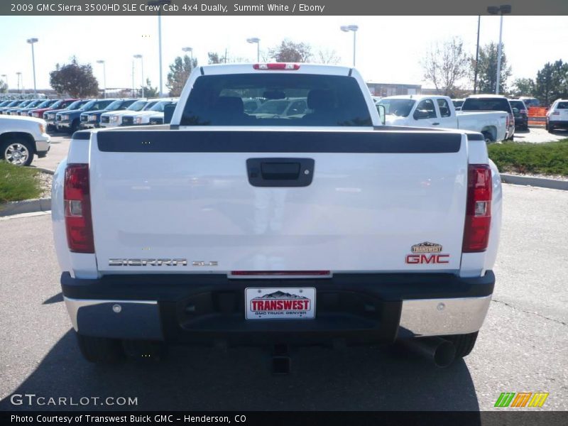 Summit White / Ebony 2009 GMC Sierra 3500HD SLE Crew Cab 4x4 Dually